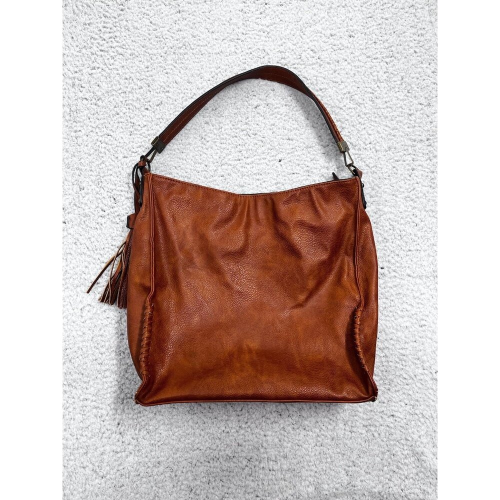 Darcy Marks London Vegan Brown Pebbled Leather Shoulder Tote Bag - Picture 2 of 16